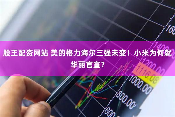 股王配资网站 美的格力海尔三强未变！小米为何就华丽官宣？