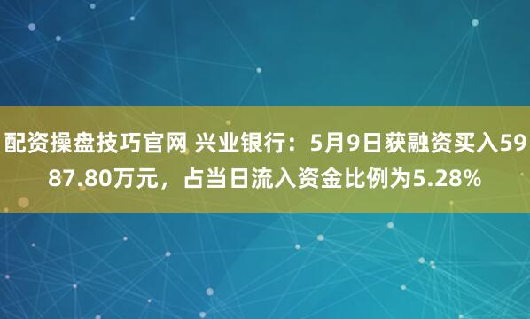 配资操盘技巧官网 兴业银行：5月9日获融资买入5987.80万元，占当日流入资金比例为5.28%